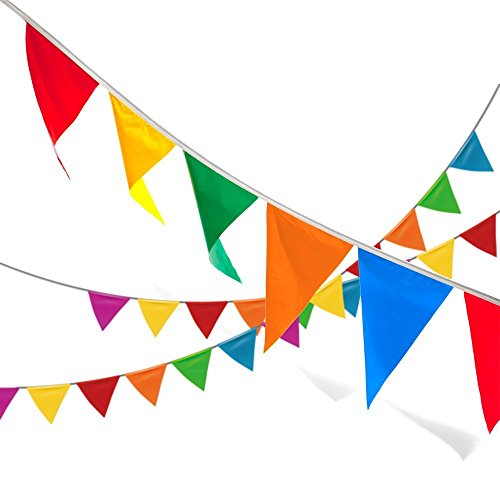 Cookey 200 Pcs Multicolour Pennant Banner, 100M Nylon Fabric Decorations Flags For Festival Grand Opening Parties and Backyard Picnics reviews Cookey 200 Pcs Multicolour Pennant Banner, 100M Nylon Fabric Decorations Flags For Festival Grand Opening Parties and Backyard Picnics