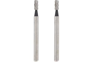 Dremel 194 punte da taglio per fresatura in set di accessori da 2 pezzi - 2 frese ad alta velocità a forma di cilindro con diametro di lavoro di 3,2 mm