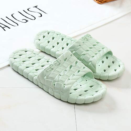 LSGDSXMIY Bathroom Bath Hollow Slippers Female Summer Plastic Soft Bottom Slip Couple Home Shoes Floor Shoes Home Care Shoes Sandals, 36-37 (for 35-36), Peacock Blue