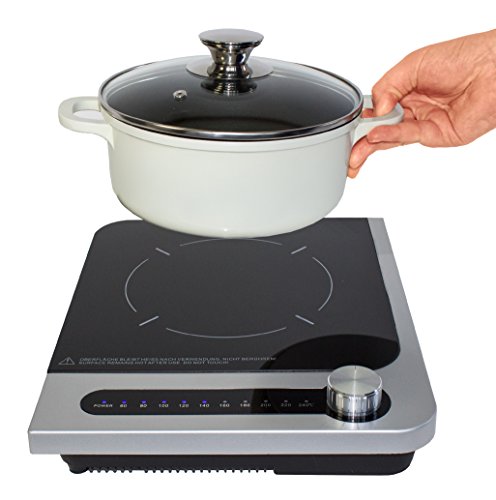 Karcher Black Star Induktionsplatte (10 Heizstufen, wählbare Temperatur 60-240°C, automatische Topferkennung, 30 x 36 cm) silber/schwarz - 4