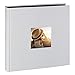 Hama Jumbo Fotoalbum Fine Art (30 x 30 cm, 100 schwarze Seiten, 50 Blatt, mit Ausschnitt für Bildeinschub) kreide