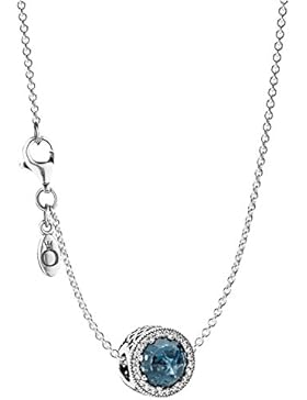 Pandora Halskette mit Anhänger Strahlenkranz der Herzen Mitternachtsblau 08030