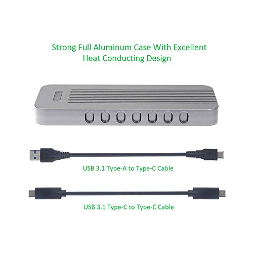 Adwits USB 3 1 UASP a PCIe NVMe M 2 2230 2242 2260 2280 SSD de Alto Rendimiento Adaptador  Carcasa de Caja Externa para WD Black  Samsung 960 970 EVO Pro Unidad de Estado s  lido y m  s  Gris Oscuro