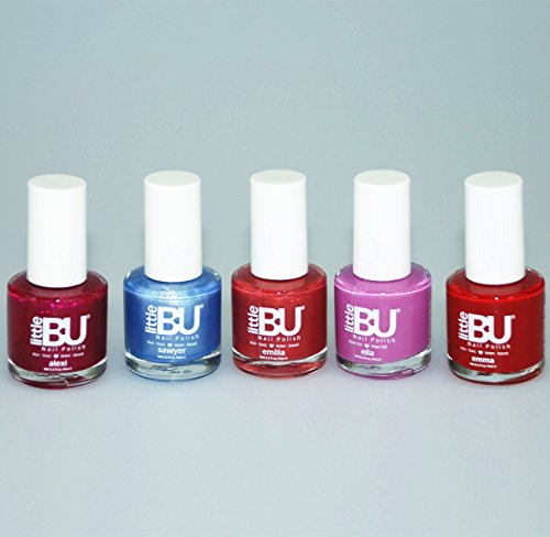 Little BU® Water Based Non-Toxic Colour Nail Polish for Kids Teens and Mums (Set of 5) - MADE IN FRANCE
