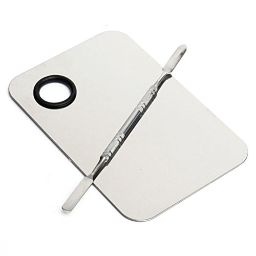 ULTNICE Rostfreier Stahl Pro Kosmetik Make-up Palette Spachtel Berufswerkzeuge