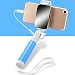 Produktbild Favourall Selfie Stick Bluetooth, Ausziehbar Selfie Stangen Stativ mit Spiegel, Drahtsteuerung und Bluetooth Fernauslöser Doppelzweck, Kompatibel mit Mehr Smartphones (Blau)