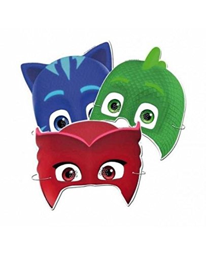 pjmas, Pack 6 Masken für Kinder. Pappeprodukt .