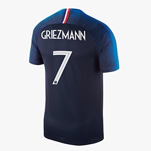 Horrysd France 2018 FIFA World Cup No.7 Griezmman Men's Home Replica Football Shirt Size Medium