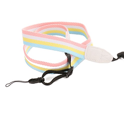 Woodmin   paule r  glable Ceinture pour Fuji Instax Mini cam  ra  appareil photo Polaroid  appareil photo num  rique  Nikon  appareil photo Canon  Samsung cam  ra  arc-en 