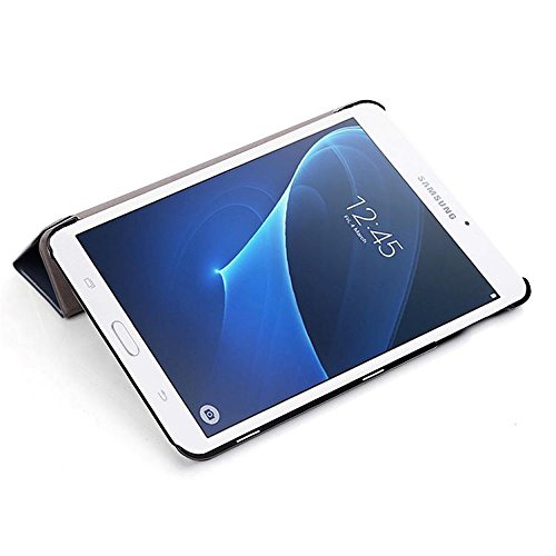 Samsung Galaxy Tab A SM-T280 Hülle Case – Ultra Slim Leder Tasche Hülle Skin Schutzhülle für Samsung Galaxy Tab A (2016) 17,8 cm (7 Zoll) SM-T280 A6 Case Cover (Schwarz) - 6