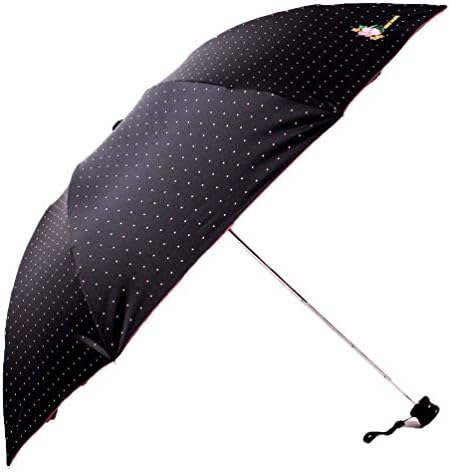 Migobi Ultralight Polka Dots Folding Travel Compact Umbrella Anti-UV Parasol, 40 inch, Wine Red