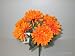 Produktbild Chrysanthemen Strauß Goldfarben Orange Grün Busch Künstlich Unecht 25cm Kunstblume Kunstpflanze Dekoblume Dekopflanze Kunstseide Chrysanthemum