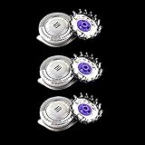 3 Pack Men's Electric Shaver Heads Blades for Philips HQ8 PT720 PT860 AT890 AT899 AT750, Replacement Shaving Heads Cutting Parts Rotary Blades for Men a Close Comfortable Shave.