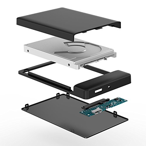 ORICO 6,3 cm USB 3.0 Hard Drive Disk HDD Externes Gehäuse/Case für 9,5 mm 7 mm 6,3 cm SATA HDD und SSD, Werkzeuglose HDD Installation kompatibel mit Windows 2000/Windows ME/Windows 98/XP/Vista/7/8, Mac OS 9.1/10.8.4 höher - 4