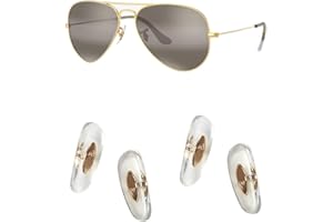 HiCycle2 Ray-Ban Lot de 2 paires de plaquettes de nez de rechange pour lunettes de soleil Aviator RB3025 RB3539 RB3026 RB3447 RB4263 RB3548 RB3716 RB3816 RB3548N