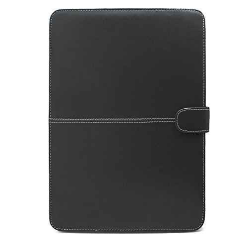 Energmix MacBook Air Ledertasche 13 Zoll Kunstleder 13'' Schwarz