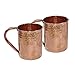 Produktbild 100% Kupferbecher für Moscow Mule von 4- 16 Unzen gehämmert reines Kupfer dicke gerade Wand gesetzt