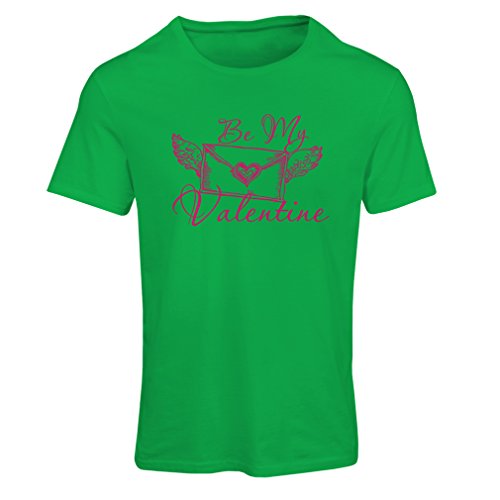 T Shirts For Women Be My Valentine Big Love Quotes I Love You  Gifts (Large Green Multi Color)