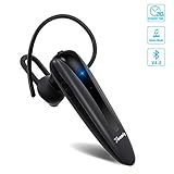 ♬【1 auricular conecta 2 dispositivos】puede usar un Auriculares Inalámbricos Bluetooth para conectar dos teléfonos móviles al mismo tiempo. No importa qué llamadas de teléfono móvil, puede usar el auricular Bluetooth para contestar, para que no se pierda ninguna llamada.