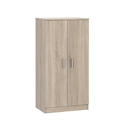Habitdesign Meuble à Chaussures Basic, Armoire à Chaussures 2 Portes Couleur chêne Canadian, Dimensions : 108 x 55 x 36 cm de Fond