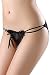 inanna Women’s Sexy thong Uneven Lace Style Thong Panty-Black RS.349.00