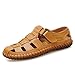 Produktbild HILOTU Sport Sandalen Für Männer Fischer Sommer Casual Wasserschuhe Wandern Outdoor Strand Reise Hausschuhe Rutschfeste Atmungsaktiv Bequeme Sandalen (Color : Yellowish Brown, Größe : 44 EU)
