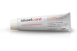 Crème Cicatrisante à L'Acide Hyaluronique pour Cicatrisation Des Plaies Du Quotidien, Coupures 100G, Transparent