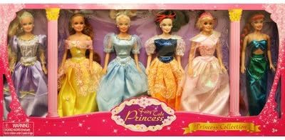 Kidz Delight Princess Doll Collection Set Of 6