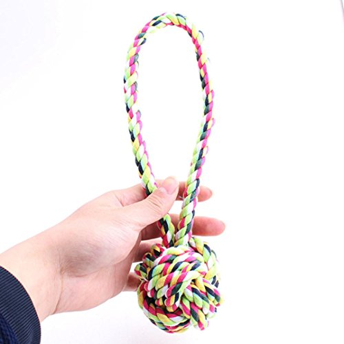 VENMO-Dog-Throw-Tug-Game-Pull-Chew-Toy-Ball-Rope-Colorful-New-Dog-Chew-Toy-Indestructible-Rope