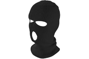 TOPTIE Passamontagna a 3 fori, doppia maglia, maschera da sci, antivento, traspirante, copertura integrale per uomini e donne