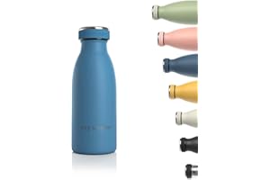 LARS NYSØM stalowa butelka 350ml, 500ml, 750ml, 1L, 1,5 litra | Flaszka termiczna odpowiednia do napojów gazowanych | Butelka na wodę do sportu, jogi lub do szkoły (Calypso Blue, 350ml)
