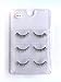 DE'LANCI 3 Pairs Natural Handmade Thick False Eyelashes Eye Lashes Makeup Extension Beauty Tools