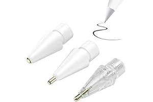 YINVA 3 Pcs Ersatzspitzen für Apple Pencil 1. Generation und 2. Generation, 3 Stile Feinspitze Metall präzise Steuerung, Füllfederhalter-Schreibgefühl, flüssiges Schreiben(Weiß)