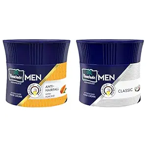 Parachute Advansed Men Hair Cream, Anti-Hairfall, With Almond Oil, 100 gm and Parachute Advansed Men Hair Cream, Classic, with Goodness of Coconut, 100 gm