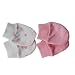 2 Pairs First Steps Unisex Baby Mittens 100% Cotton Stars Green Yellow Blue Pink Style FS273 Boy Girl