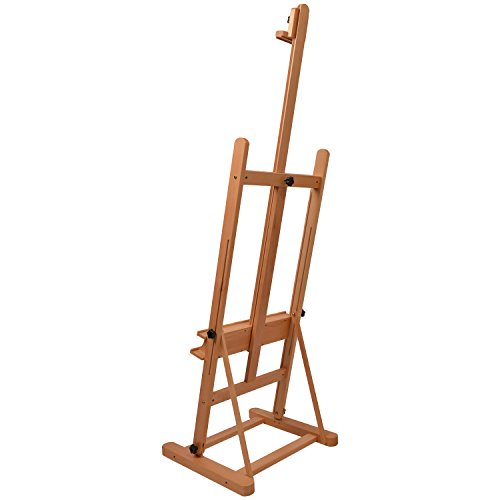 Artina® Profi Holz-Staffelei Como als hochwertige Buche Atelierstaffelei mit XXL Doppelauflage für Keilrahmen bis 120cm - 2