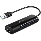 EC Technology 3-Port USB 3.0 Hubs with RJ45 10/100/1000 Gigabit Ethernet Port High Date Transfer Speed Up to 5Gbps USB Network Adapater