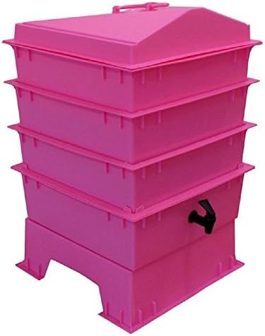 Pink Tiger Rainbow Standard Wormery with 3 x Stacking Trays, Composter, Organic Compost Bin