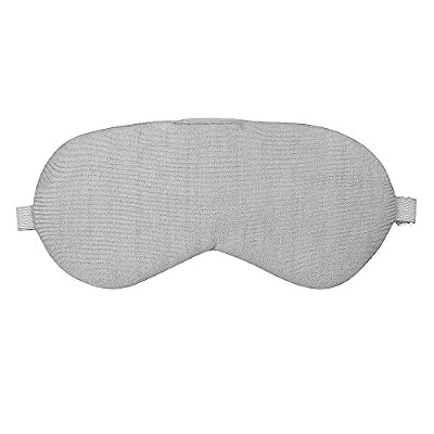 PLEMO Masque des Yeux Ultra-Doux Modal avec Élastique Ajustable Confortable et Respirant Légère Cache Yeux Pour Dormir sur côté Sieste Avion Voyage, Gris EM-479