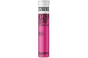 226ERS Hydrazero Effervescent, Tabletas Efervescentes para Reposición de Electrolitos, Apto para Veganos, Sin gluten, Sin calorías, Fresa - 20 tabletas