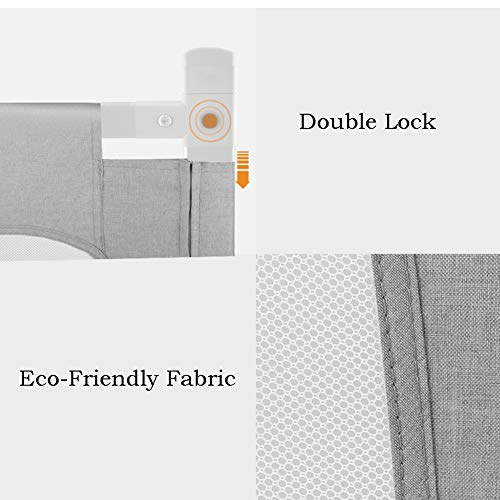 Bettgitter Bettschutzgitter Bett-Schienen Für Kleinkinder Extra Lange Volle Größe, Justierbare Sicherheits-Bedrail-Bett-Schutz Für Kinderbaby (Farbe : Blau, größe : Length 120cm)