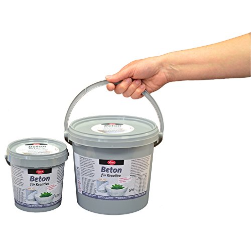 Viva Decor Beton für Kreative, 5 kg, Synthetic Material, grau, 20 x 20 x 17.8 cm - 3
