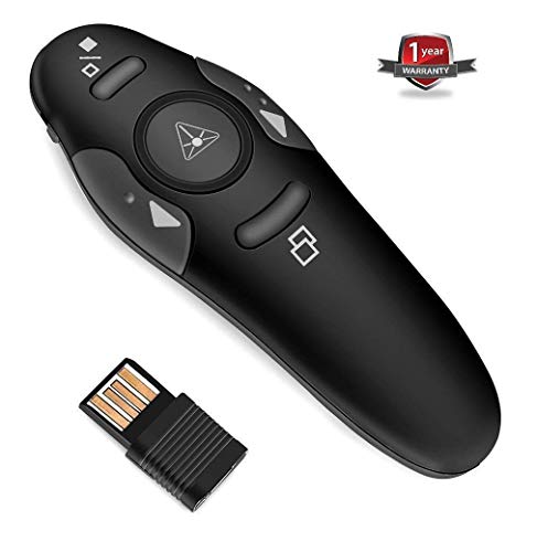 Farraige Presentation Pointer - AAA Battery Included Wireless Slide Changer Controller 2.4GHz Clicker Flip Pen (Black) RS.749 (71.00% Off) - Amazon