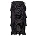 Produktbild VEMOW Karneval Rüschen Piratenrock Heißer Elegante Damen Steampunk Gothic Rock Viktorianische Rüschen Piratenrock Wrap(Schwarz, EU-36/CN-L)