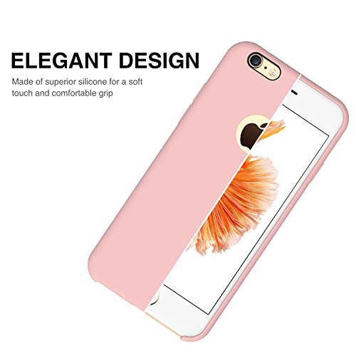 RANVOO [RAINBOW] iPhone 6s /6 Case, Soft Silicone Case, Compatible with Universal Magnetic Car Mount, Pink
