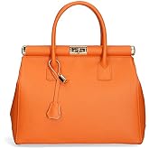 Chicca Borse - Handbag Borsa a Mano da Donna Realizzata in Vera Pelle