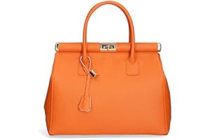 Chicca Borse Borsa Donna a Mano Pelle con Tracolla Bauletto