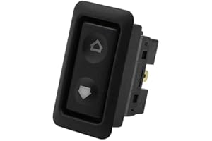 AUTOZOCO Interruptor universal Elevalunas Eléctrico, Interruptor de Control para Ventanas Eléctricas, Botón de Elevalunas, Pulsador de Ventanas Automáticas, 6pin, DPDT, DC12V 24V, PVC, con iluminación