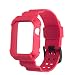 Produktbild TianranRT Für Apple Watch Series1 2 3 Sport Gummi Handgelenk Band Strap+Bumper Uhr Case 38mm (Rot)