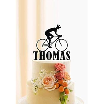 Nouveaute Cycliste Toute Couleur 12 Comestible Stand Up Plaquette Papier Gateau Toppers Anniversaire Figurines De Gateau Maison Et Jardin Cuisine Arts De La Table
